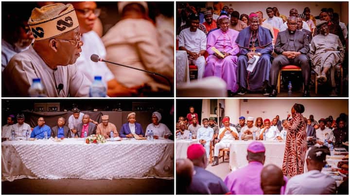 Tinubu meets with CAN heads in Abuja